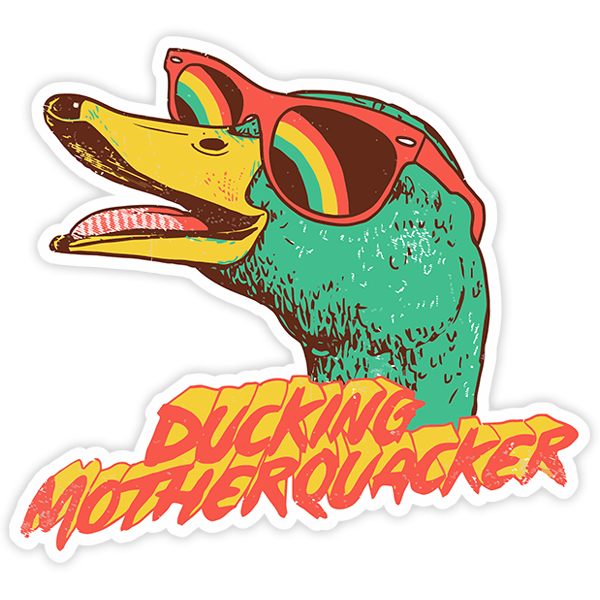 Car & Motorbike Stickers: Ducking motherquacker