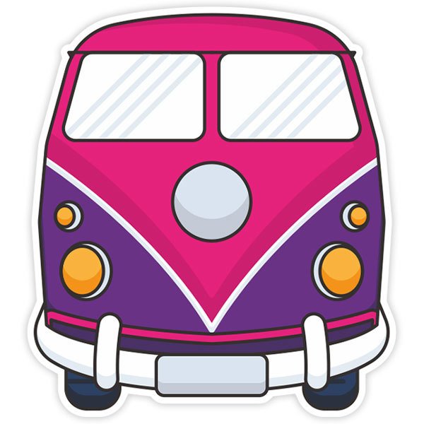 Car & Motorbike Stickers: Hippie van