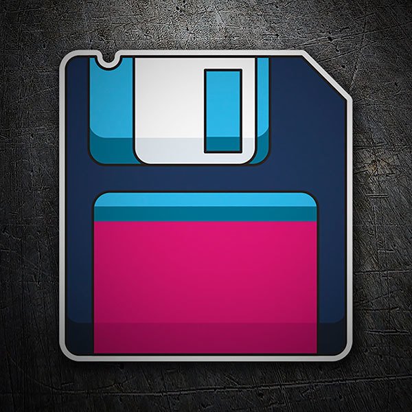 Car & Motorbike Stickers: Old floppy disk