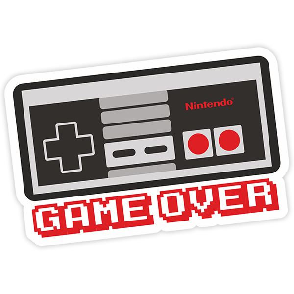 Car & Motorbike Stickers: Game Over Nintendo Controller