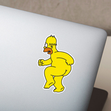 Car & Motorbike Stickers: Homer Simpson runs naked 4