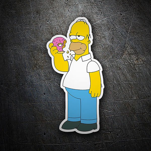 The Simpsons Skateboard Sticker Smashed Homer