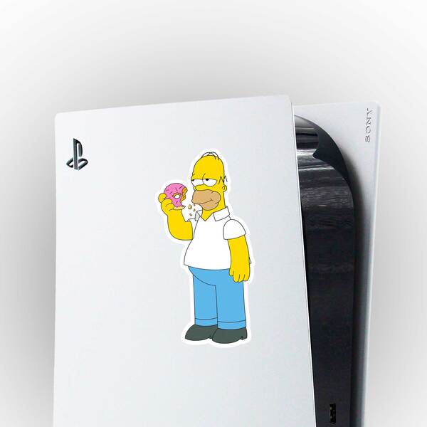 Car & Motorbike Stickers: Homer Simpson eating donuts