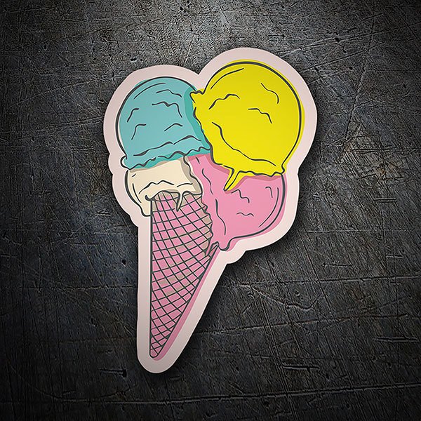 Car & Motorbike Stickers: Multi Flavor Ice Cream