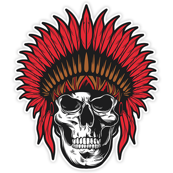 Car & Motorbike Stickers: Indian Chief Skull 0