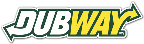 Car & Motorbike Stickers: DUBWAY Volkswagen with Arrow