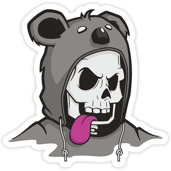 Car & Motorbike Stickers: Skull under Koala