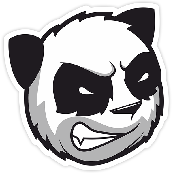 Car & Motorbike Stickers: Furious panda bear