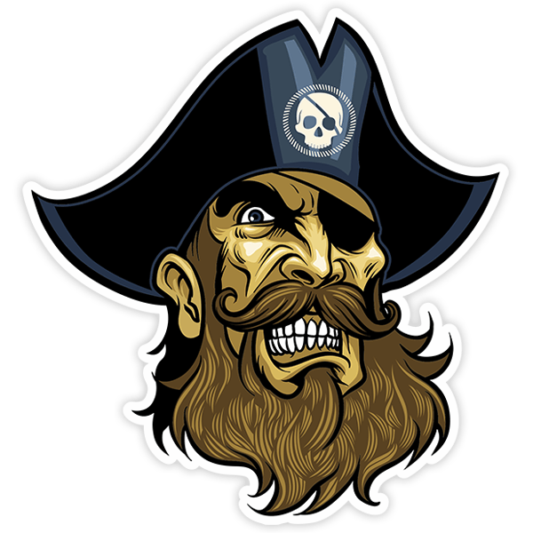 Car & Motorbike Stickers: Pirate Captain