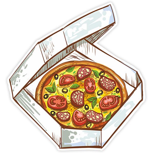 Car & Motorbike Stickers: Pizza to go