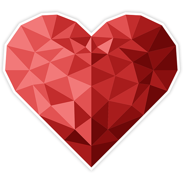 Car & Motorbike Stickers: Geometric heart 0