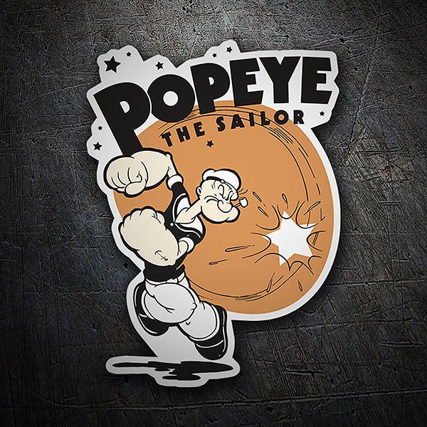 Car & Motorbike Stickers: Popeye punching