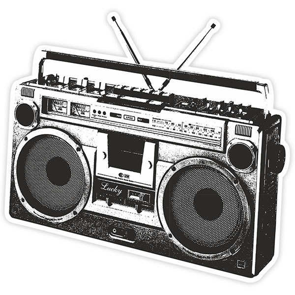 Sticker Radio cassette