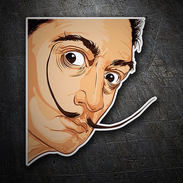 Car & Motorbike Stickers: Portrait of Salvador Dalí