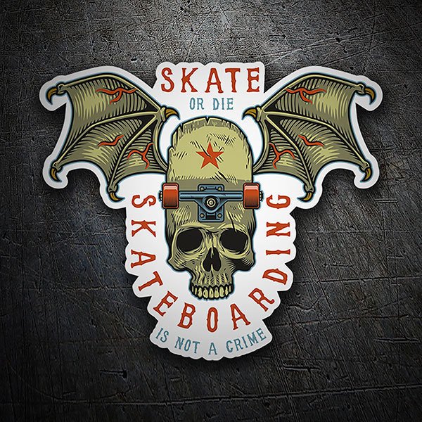 Car & Motorbike Stickers: Skate is not a crime