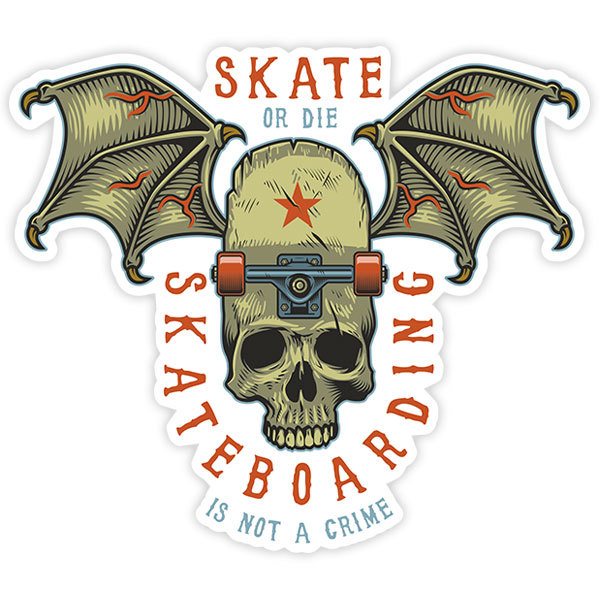 Car & Motorbike Stickers: Skate is not a crime