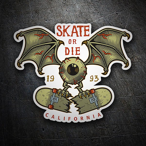 Car & Motorbike Stickers: Skate or die, California