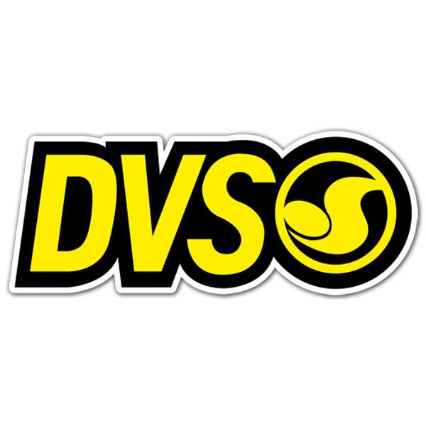 Car & Motorbike Stickers: DVS jaune