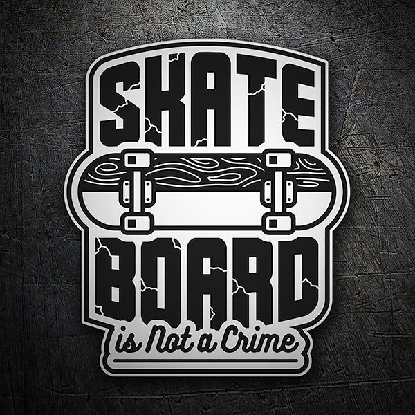Car & Motorbike Stickers: Skate Board is not a crime