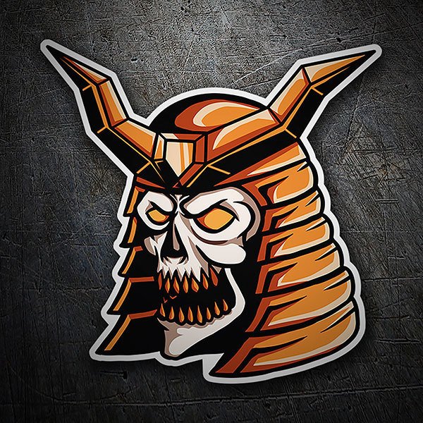 Car & Motorbike Stickers: Samurai skull