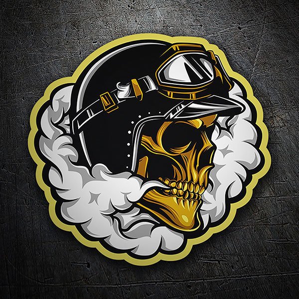 Car & Motorbike Stickers: Motorcycle skull Dise&ntilde;o Vinilo Decorativo