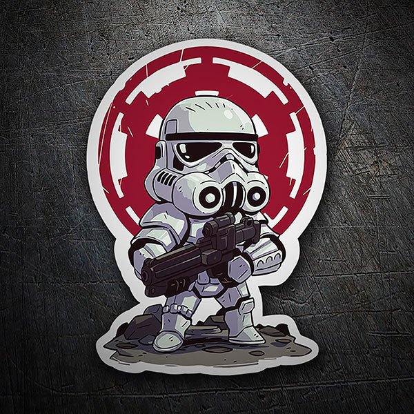 Car & Motorbike Stickers: Stormtrooper cartoon 1