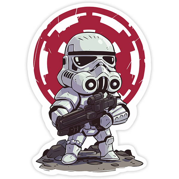 Car & Motorbike Stickers: Stormtrooper cartoon 0