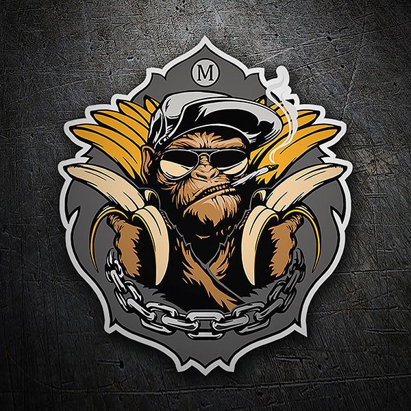 Car & Motorbike Stickers: Monkey gangster