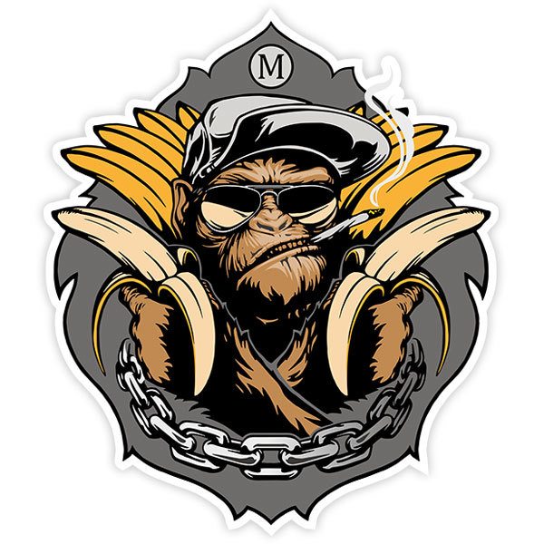 Car & Motorbike Stickers: Monkey gangster