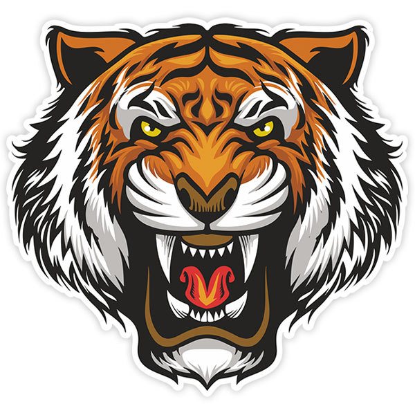 Car & Motorbike Stickers: Aggressive Tiger