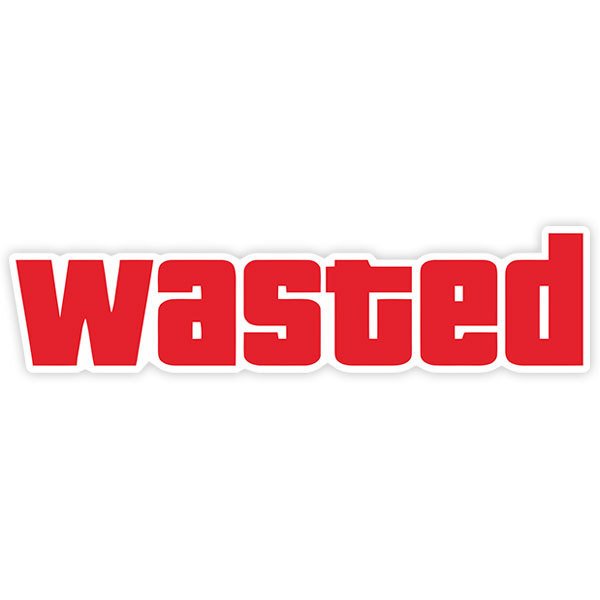 Car & Motorbike Stickers: Wasted