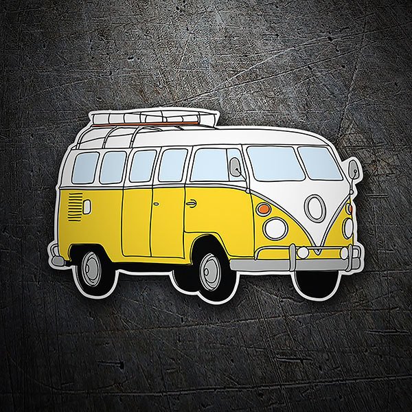 Car & Motorbike Stickers: Retro van California