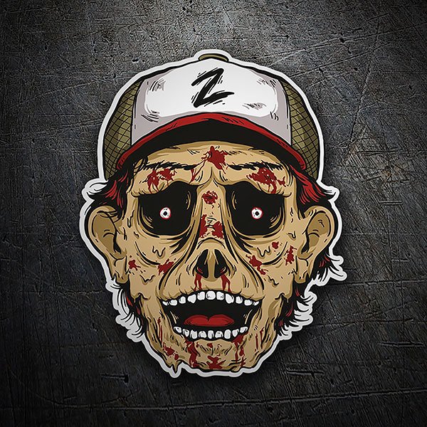 Car & Motorbike Stickers: Zombie with cap
