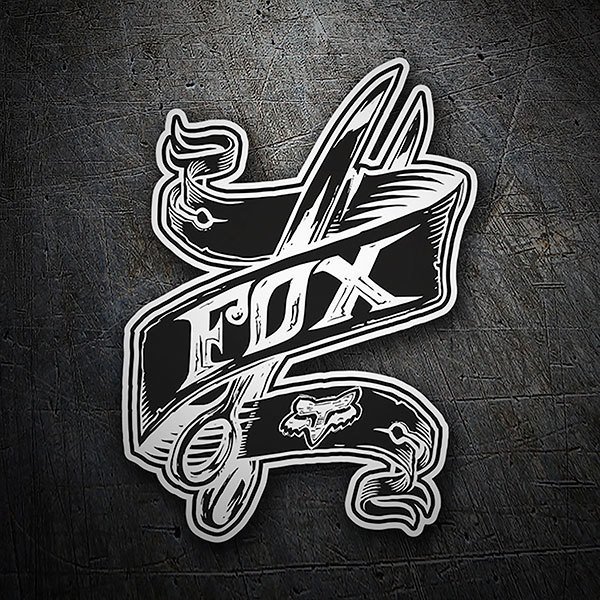 Car & Motorbike Stickers: Fox Racing tattoo with scissors