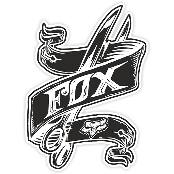 Car & Motorbike Stickers: Fox Racing tattoo with scissors