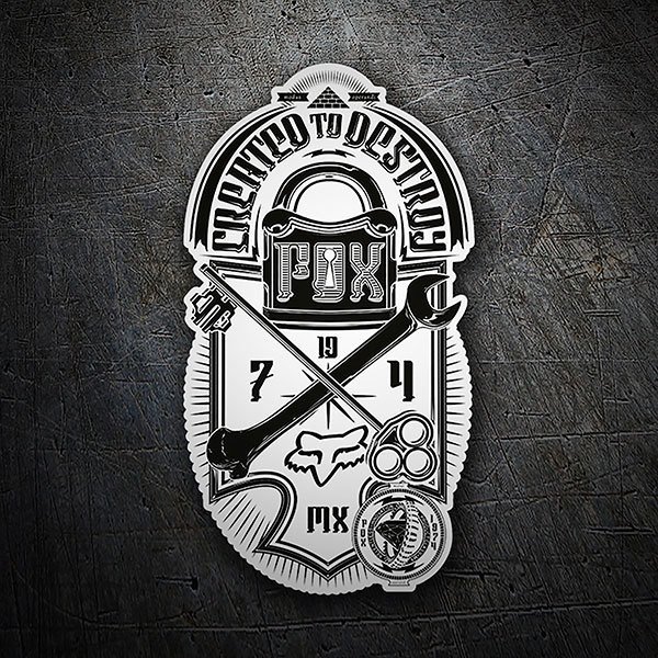 Car & Motorbike Stickers: Fox Racing Created to Destroy