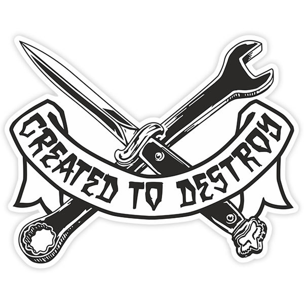 Car & Motorbike Stickers: Created to Destroy, by Fox Racing