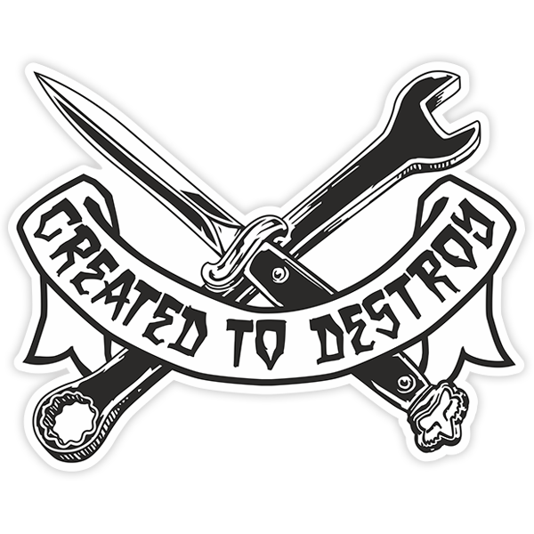 Car & Motorbike Stickers: Created to Destroy, by Fox Racing 0