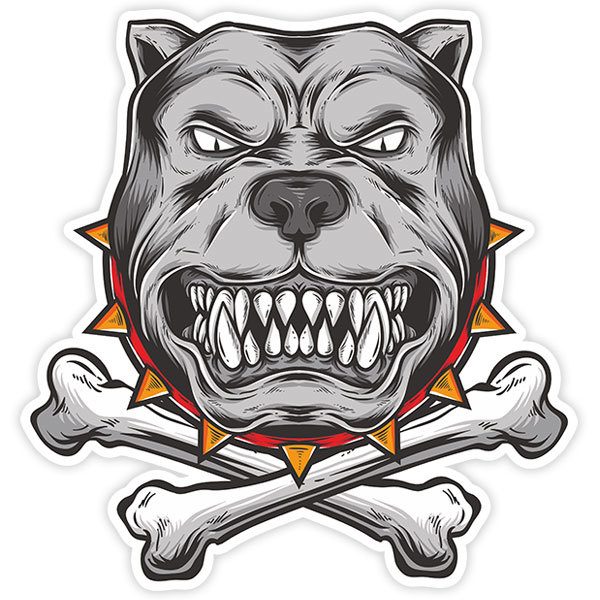 Car & Motorbike Stickers: Pitbull aggressive