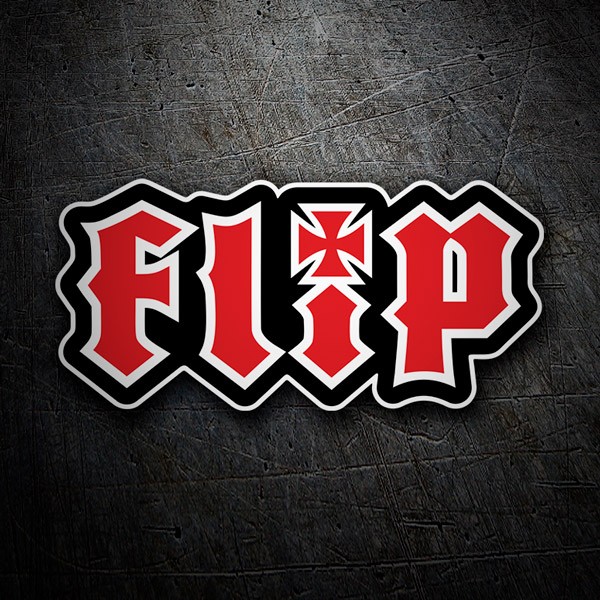 Car & Motorbike Stickers: Flip red