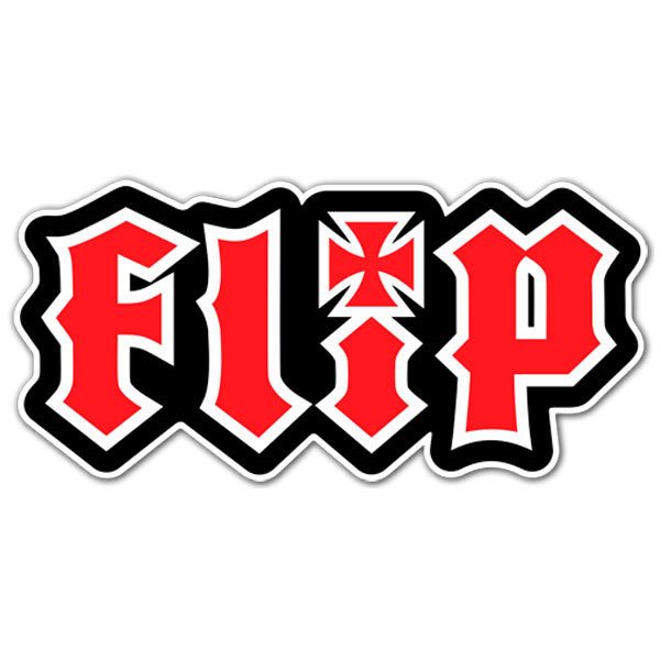 Car & Motorbike Stickers: Flip red