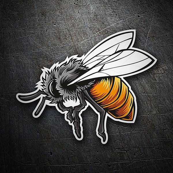 Car & Motorbike Stickers: Bee sticker washing its legs