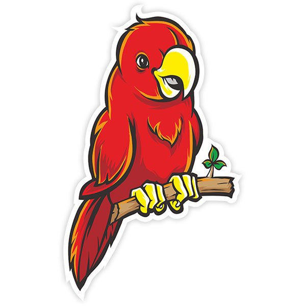 Car & Motorbike Stickers: Red parrot breeding