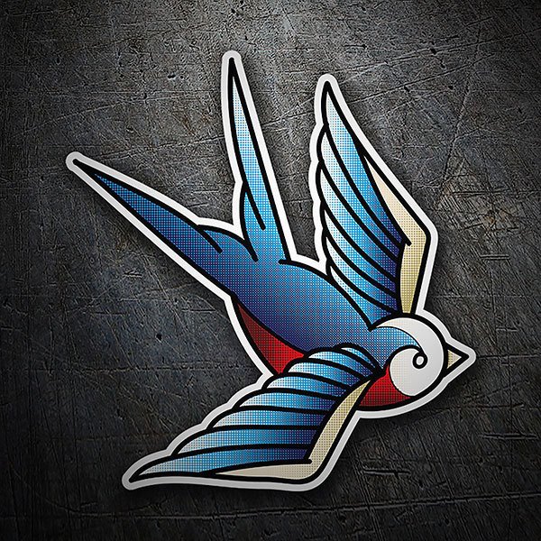 Car & Motorbike Stickers: Swallow tattoo