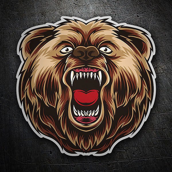 Car & Motorbike Stickers: Bear roaring