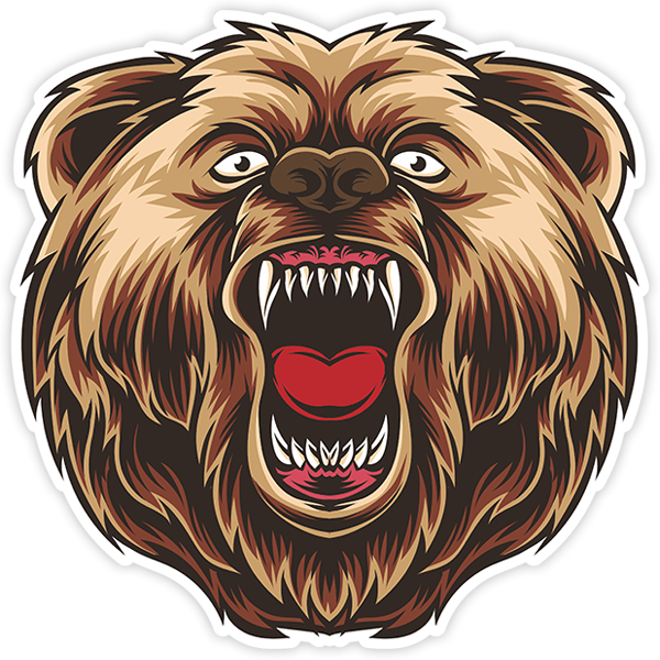 Car & Motorbike Stickers: Bear roaring