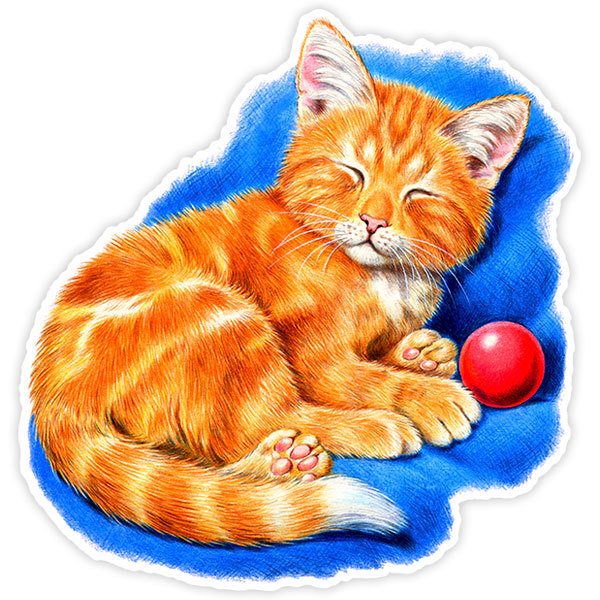 Car & Motorbike Stickers: Cat resting