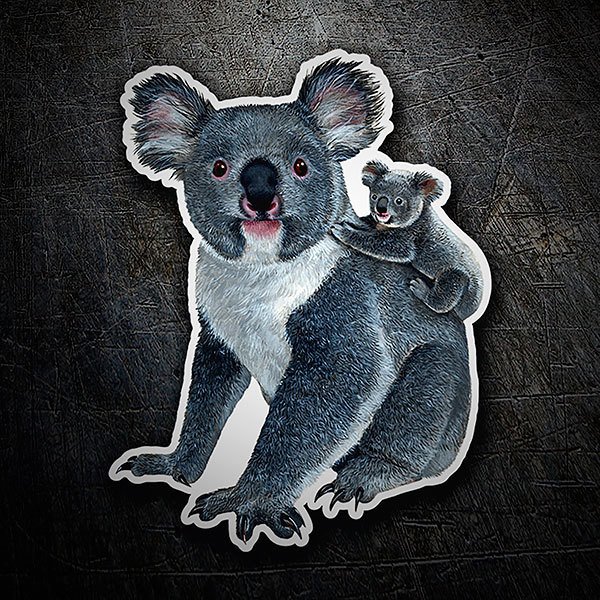 Car & Motorbike Stickers: Koala with brood