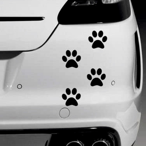 Car & Motorbike Stickers: Dog Tracks