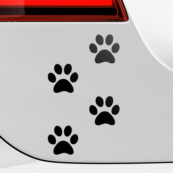 Car & Motorbike Stickers: Dog Tracks